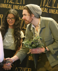 photo of Hozier greeting fans