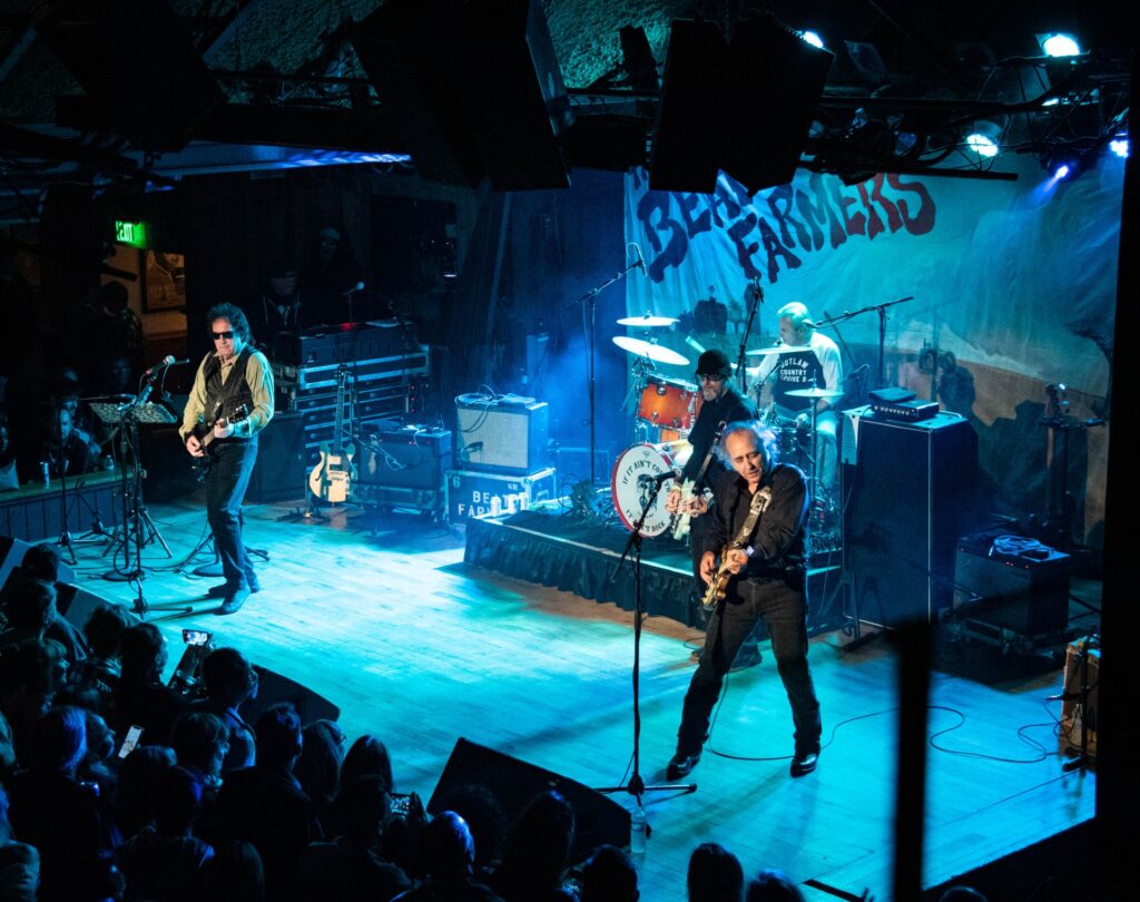 Photo of the Beat Farmers in concert. 